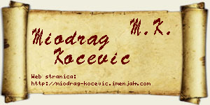 Miodrag Kočević vizit kartica
